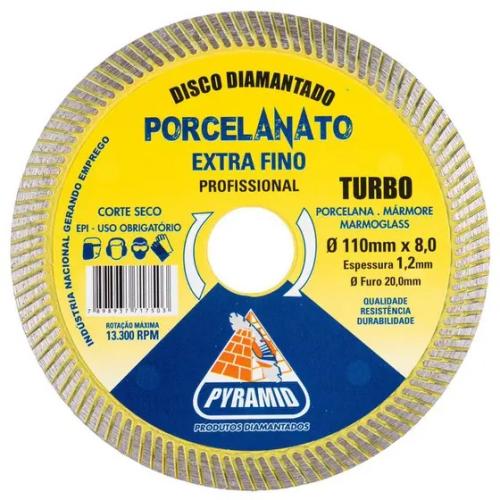DISCO DIAMANTADO TURBO PORCELANATO REFERENCIA PYRAMID